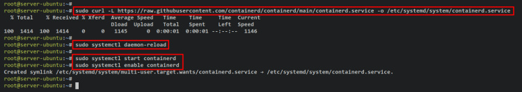 configurar servicio containerd