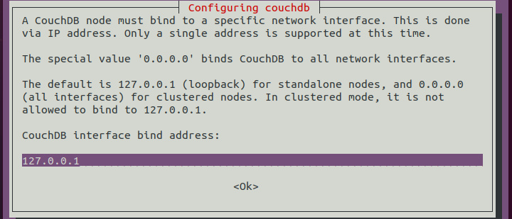 Establecer la dirección de la interfaz
