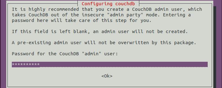 Establecer la contraseña del usuario administrador