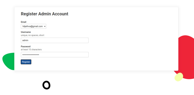 Crear cuenta de administrador