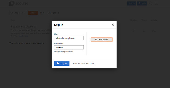 Iniciar sesión en Discourse