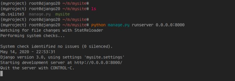 Ejecución del proyecto Django