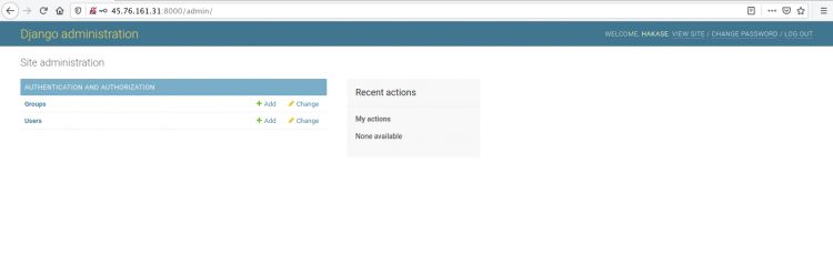 Panel de administración de Django