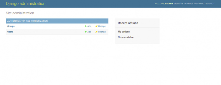 Panel de administración de Django