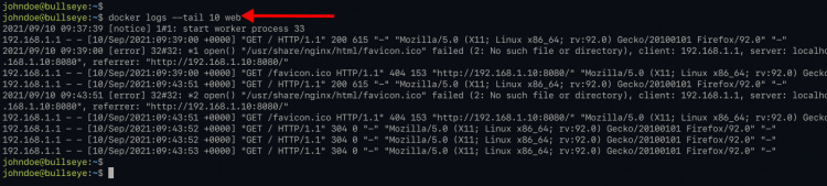 Limitar el registro de Docker en Nlines