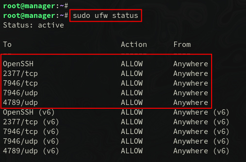 comprobar cortafuegos