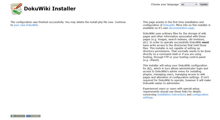 instalación finalizada