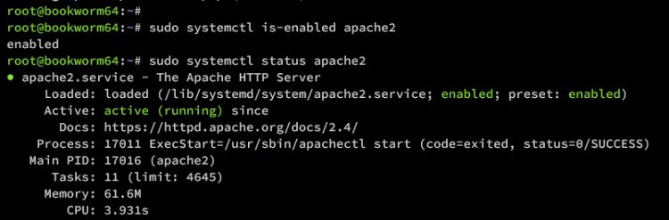 verificar apache2