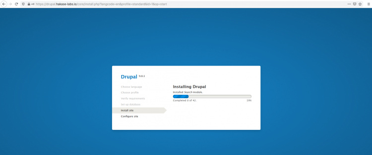 Proceso de instalación de Drupal
