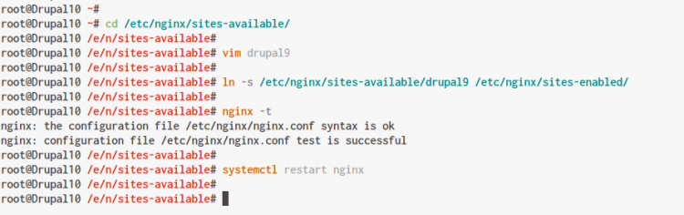 Configurar el host virtual Nginx para Drupal
