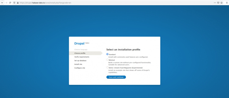 Tipo de instalación de Drupal