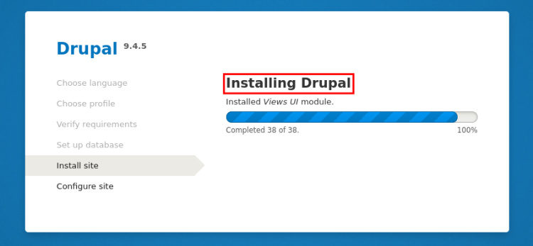 instalación de drupal