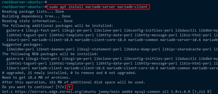 instalar mariadb