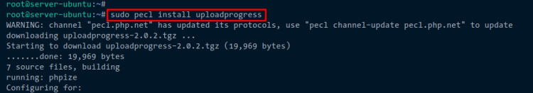 instalar uploadprogress