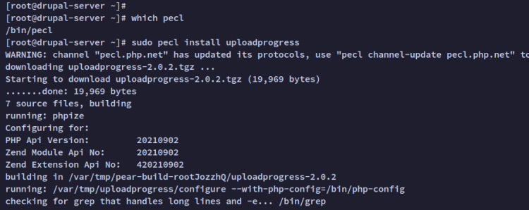 instalar uploadprogress