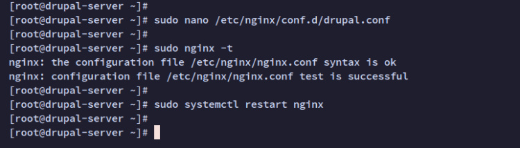nginx configuración drupal