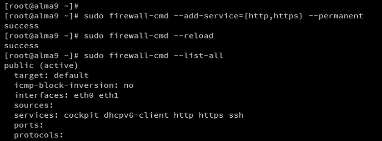 configurar firewalld