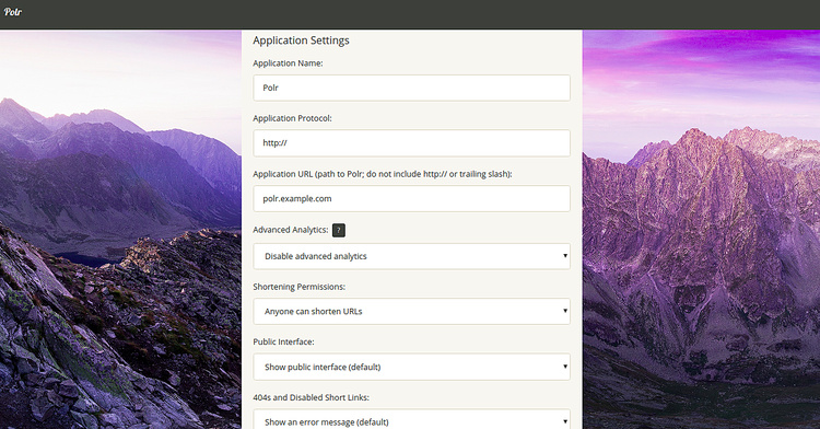 Ajustes de la aplicación