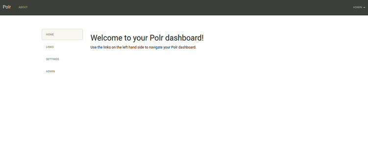 Panel de control del administrador