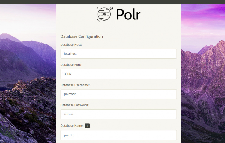 Configuración de la base de datos