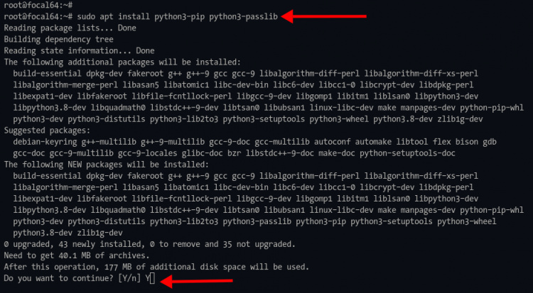Instalar Python Pip y la biblioteca Passlib