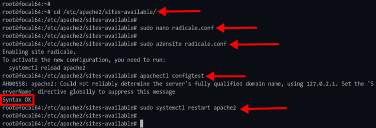 Configurar el host virtual de Apache para Radicale