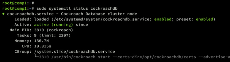 cockroachdb servicio comp1 estado