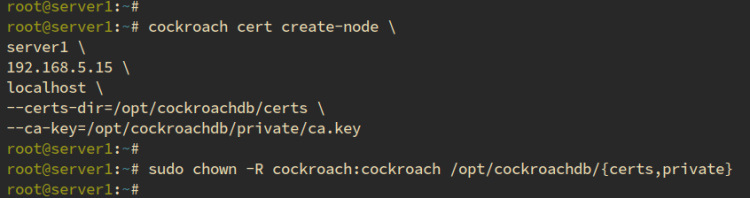 crear certificado servidor1