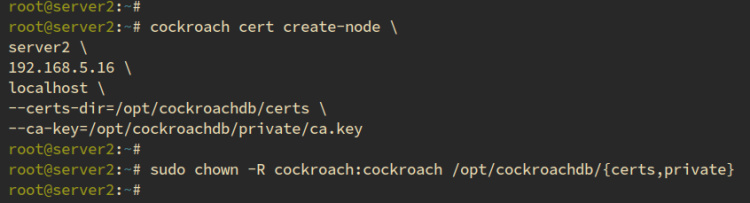 crear certificado servidor2