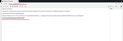 Editor de Etherpad