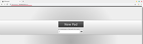 Acceso a Etherpad