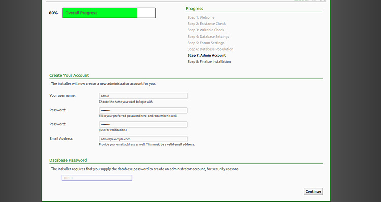 Crear una cuenta de administrador