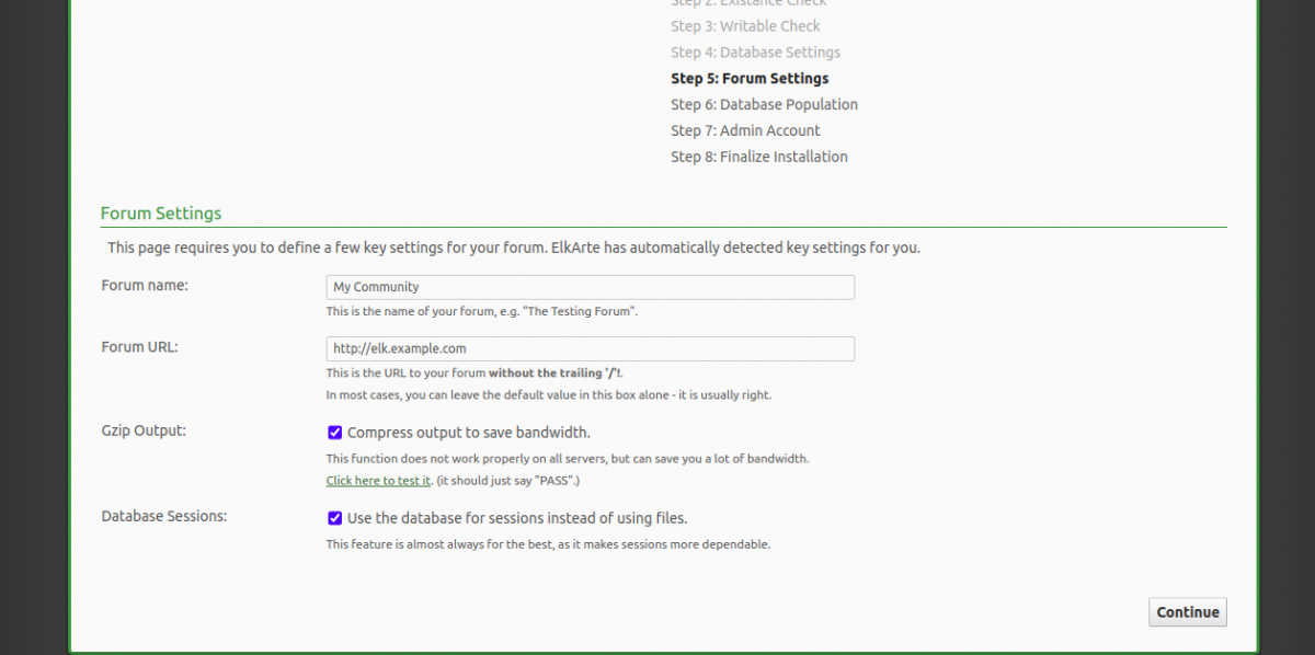 Configuración del foro