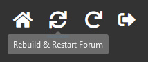 Botón Reconstruir y Reiniciar Foro NodeBB