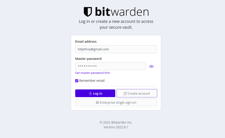 Acceder a Bitwarden