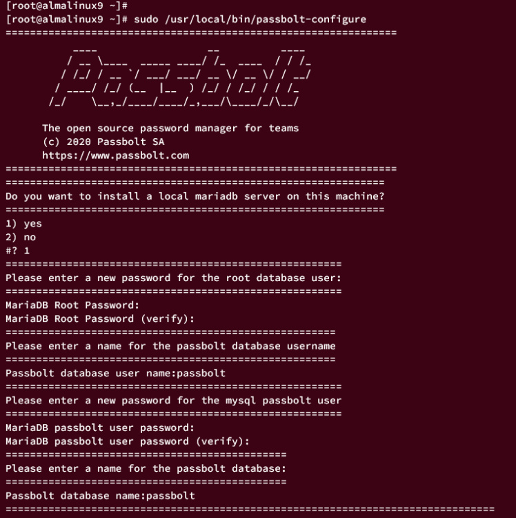 configuración de mariadb