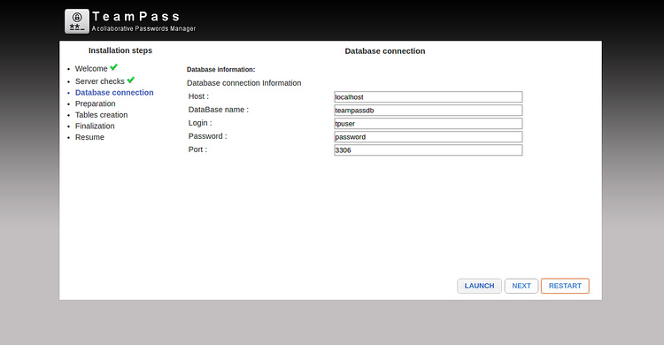 Conexión a la base de datos