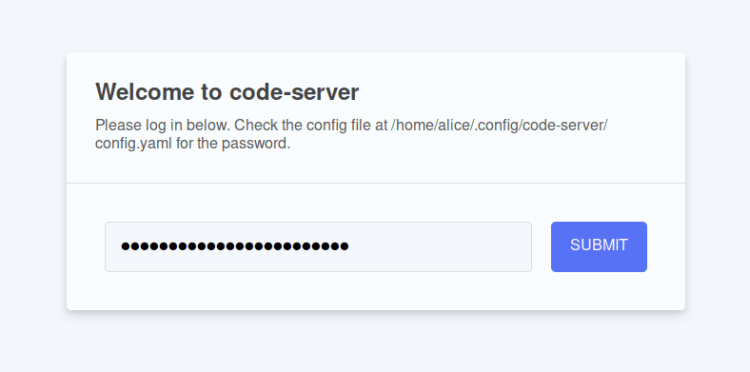 acceder al servidor de código