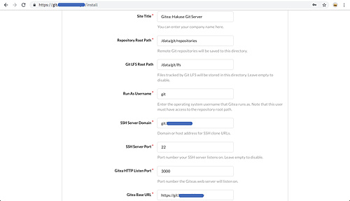 Configuración general de Gitea