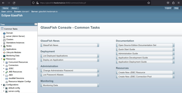 Panel GlassFish