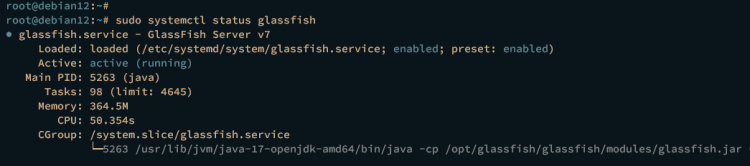 comprobar servicio glassfish