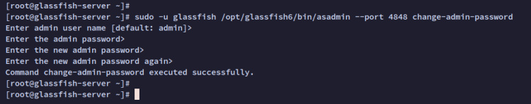 configuración admin glassfish