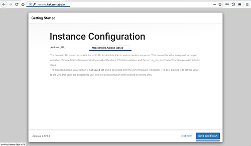 Configuración de la instancia