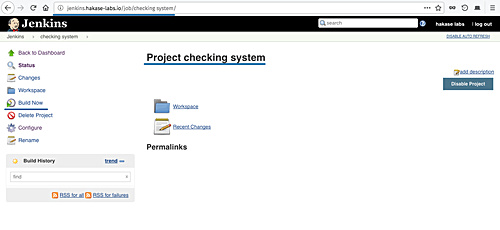 Sistema de comprobación de proyectos