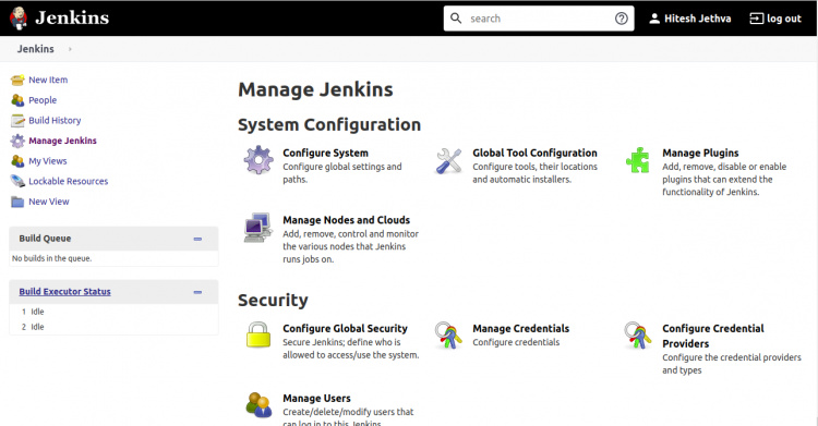Gestionar la configuración de Jenkins