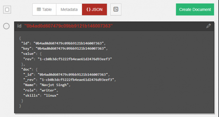 CouchDB Ver documento