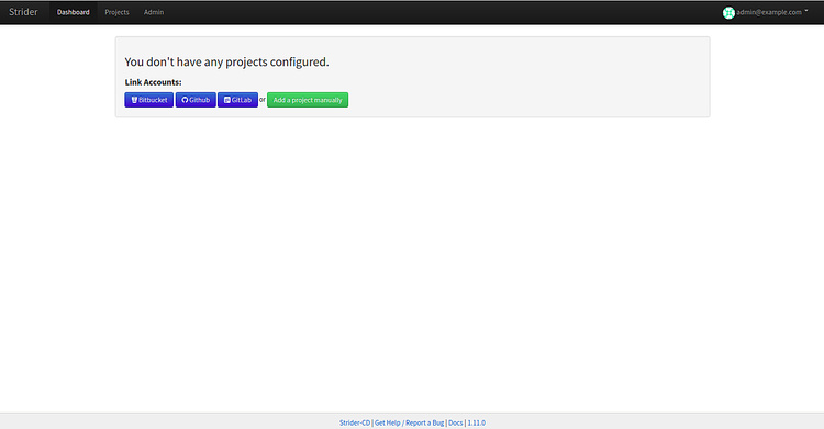Configurar el proyecto Strider