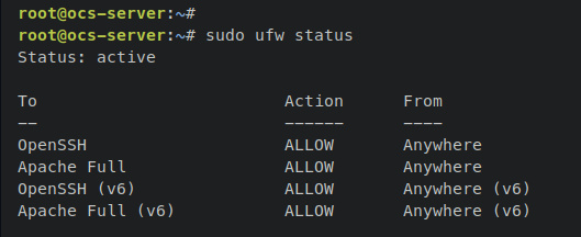 verificar cortafuegos ufw