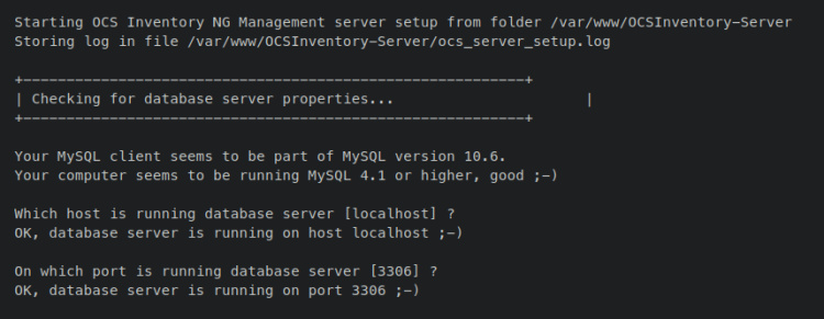 detalles de la base de datos