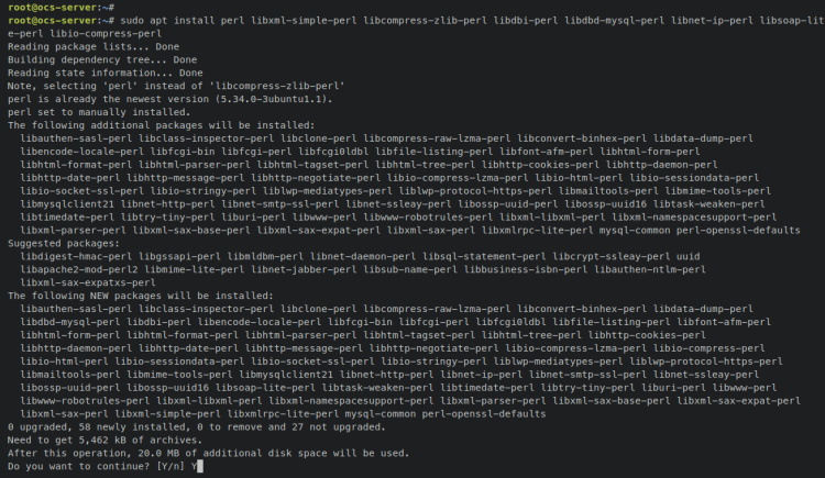 instala Perl y las dependencias de Perl
